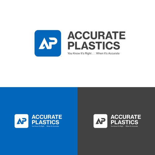 Classic masculine logo for plastic manufacturer - Accurate Plastics Design by Wijaya.Hendra