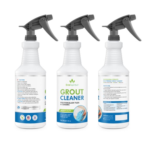 Product Label Design for Eco-Friendly Grout Cleaner Design by DesignSBS