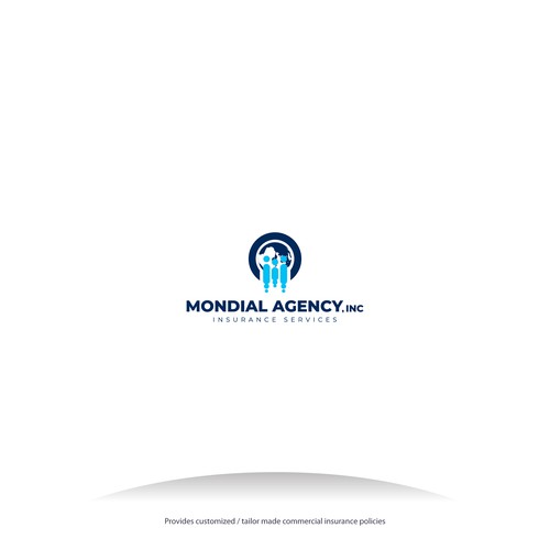 Looking for modern logo for Mondial Agency, Inc. Design by RestuSetya