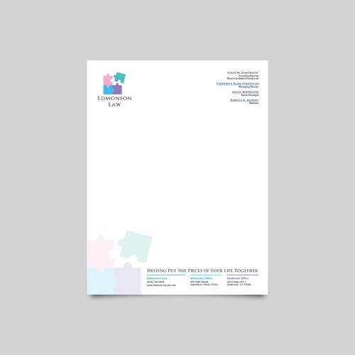 Striking New Modern Letterhead Needed for Law Firm Revival Design by Bali Studio √