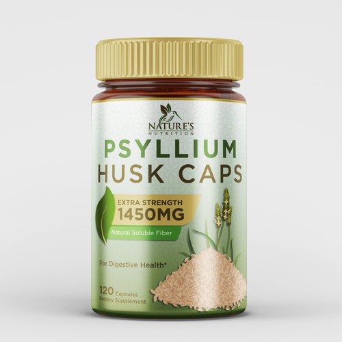 Natural Psyllium Husk Capsules Design needed for Nature's Nutrition Design by EsoWorld