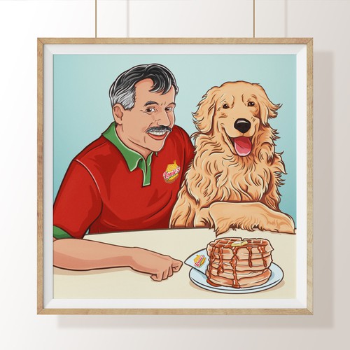 Illustrate My Dad and Dog Design by Sanoja DSG