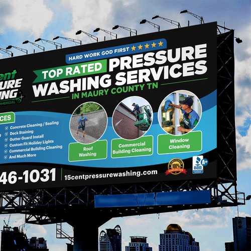 Modern Pressure Washing Billboard Design by SoftSkills