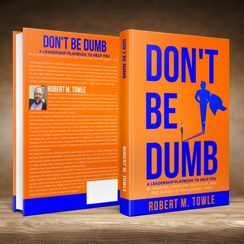 Design a positive book cover with a "Don't Be Dumb" theme Diseño de studio02