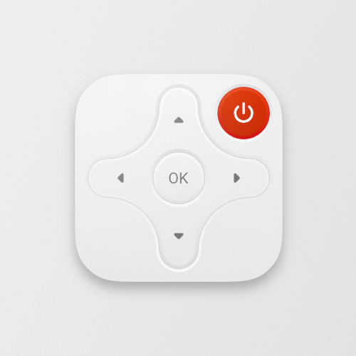 Remote control icon for iOS app Design by lks--