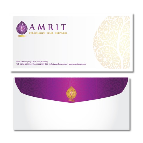 Create a modern exotic visual for Amrit Design by dtly2k designs