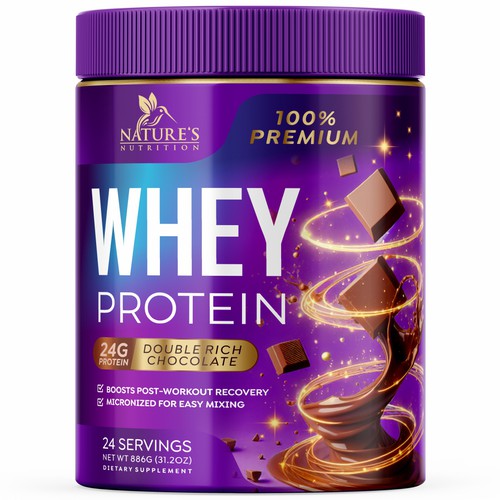 Diseño de Tasty Whey Protein Chocolate Design Needed for Nature's Nutrition de GenScythe