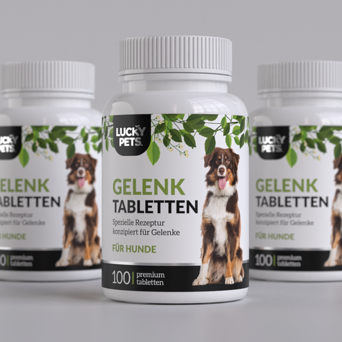 Modern label design for high quality joint tablets for dogs Design by Tamara.D