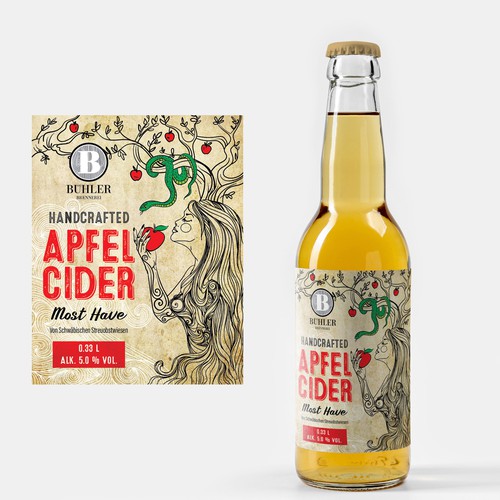 Create a Fun Label for Apple Cider Bottles Design réalisé par Bee Man