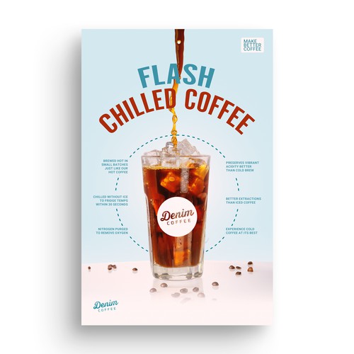 Design a poster to help us introduce flash chilled coffee! Design by tukoshimura