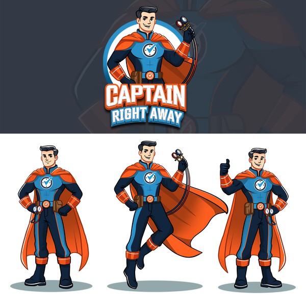 Captain Right Away Mascot