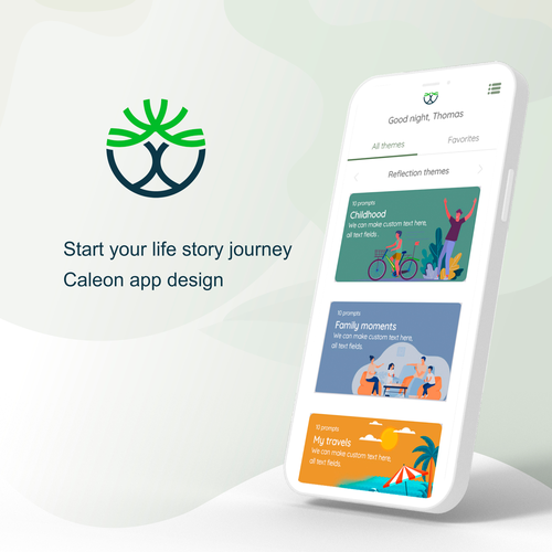 Designs | Life story reflection app design | App design contest