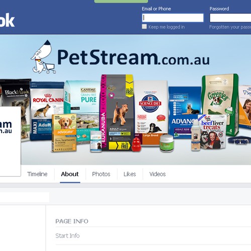 EASY facebook cover photo for an ONLINE PET STORE. Design by Yonsee