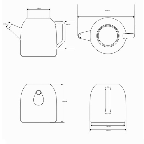 product design for a stylish and modern ceramic teapot Design by Mobolaji_3D