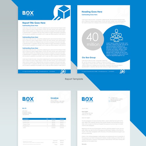 Word template for a parcel delivery company Design by Joemar Concepts