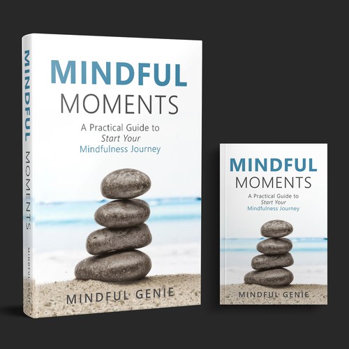 Catchy book cover design for my mindful meditation book. Design by DZINEstudio™