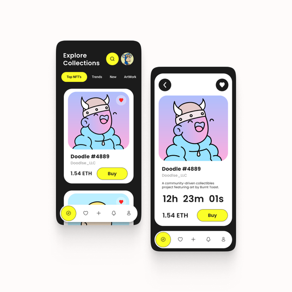 NFT Mobile App Design