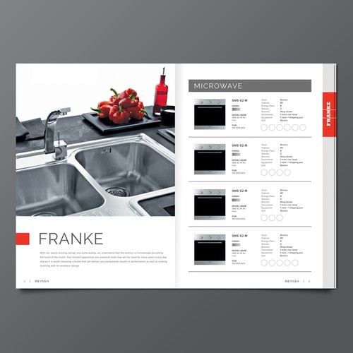 Make Us A Brochure For Our Home Appliances And Kitchen