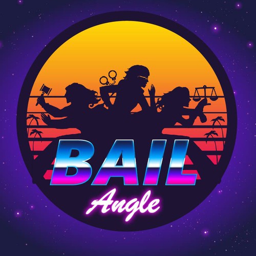 "Bail Angels" Bail Bonds - California Female Bail Bonds Agency. Retro Charlie's Angels/Miami Vice Design by ganangaji_