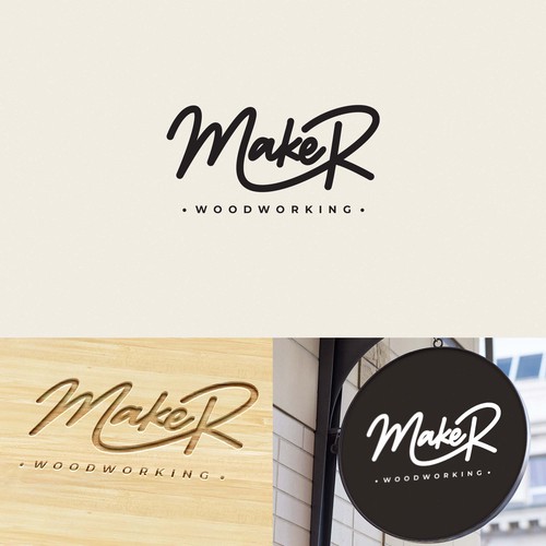 Design a logo for custom modern woodshop: furniture and art. Help a small business grow-ontwerp door Wonder-Whistler