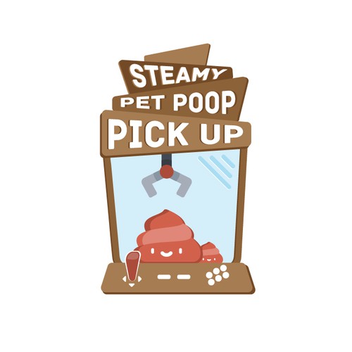 Fun & Bold design for Poop Pick Up Services called Steamy Logo design