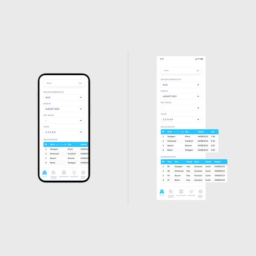 Gestalte eine App um eine bessere Übersicht und Struktur in unseren Betrieb zu bekommen Design by Nashrulmalik