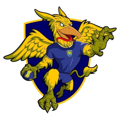 Maskottchen-Design für einen Handballverein für sportaffine Zielgruppe - Mascot design for a handball sportsclub - Design by 4Draw