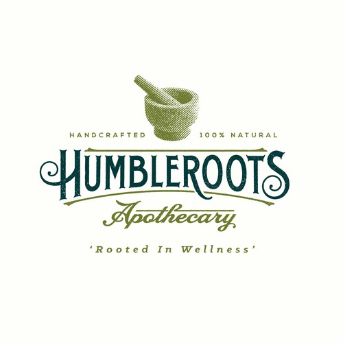 Design a plant-based, health and wellness logo for a new, innovative herbal apothecary. Design by rl X