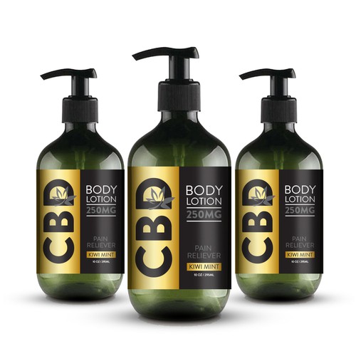 CBD Body Lotion Label Design Contest Design by GayanMH