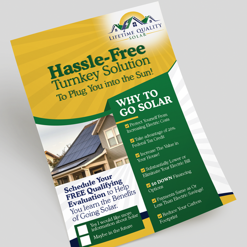 Solar Offer Page for Roofing Customers Design by Bennah