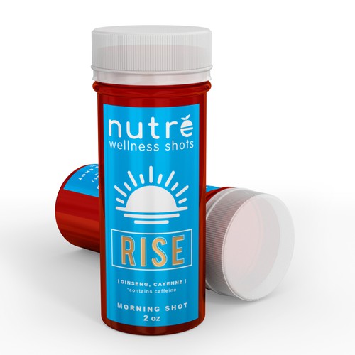 Small Wellness Shot Label! Design by interaksi