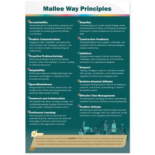 Design an eye-catching Staffing Charter for community organisation Design by Unachichee