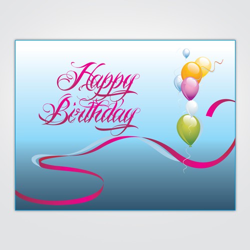 Create cool birthday card designs! Réalisé par Guidea