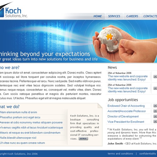 $500.00 Website template (Design only) Design by cnitza