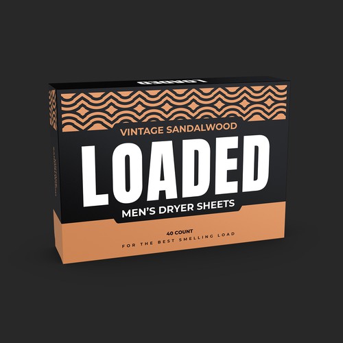 Men's Dryer Sheet Box Design Contest Design by Wahdin