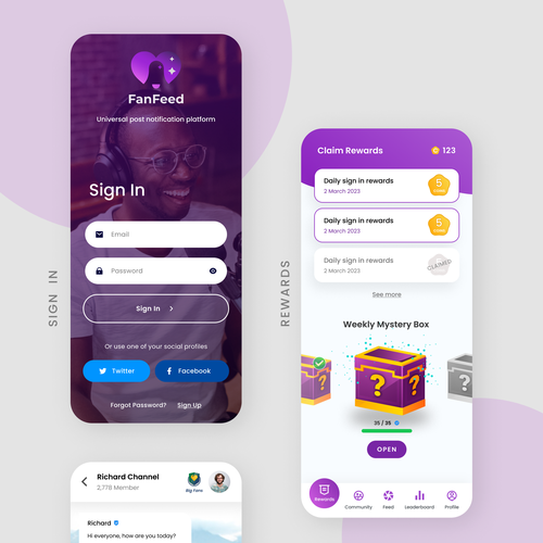 New Social Media Notification App Design Needed Design von ipmn⭐