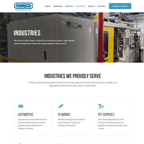 Designs | Modern New Website for Plastic Injection Molding Factory ...