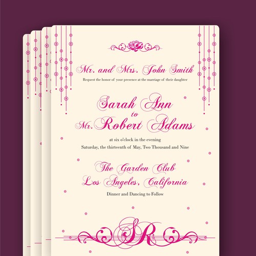 Letterpress Wedding Invitations Ontwerp door neeraj sarna