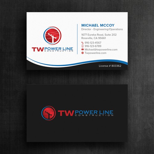 Business Card for a high voltage company Design by Felix SH