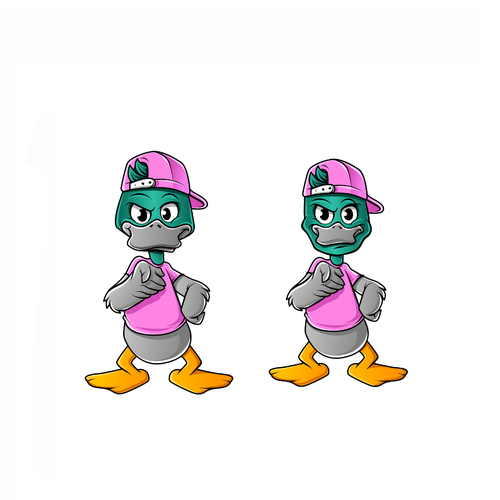 Illustration of a cool and not childish duck for a part of our Website (png) Design by BROXinc