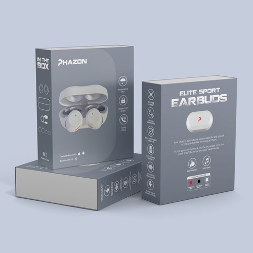 Wireless earbuds packaging box sleeve design Design por Eunoia_Karsa