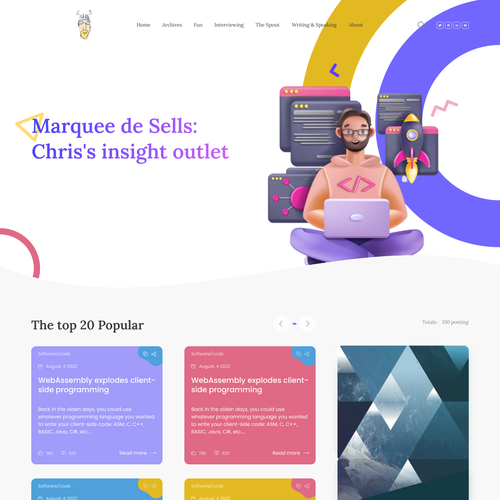 Web page design contest entry by Xbeezi