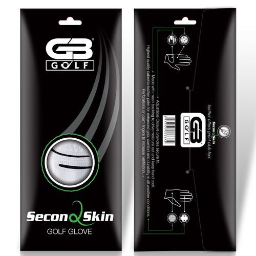 Create sleek golf glove packaging for Grip Boost Design by milan.kelecevic