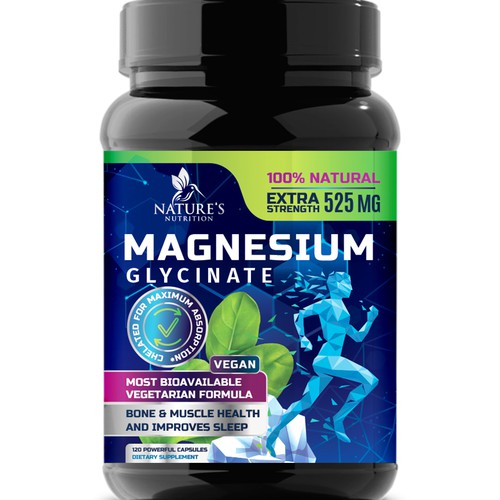 Natural Magnesium Glycinate Design needed for Nature's Nutrition Design by Wfemme