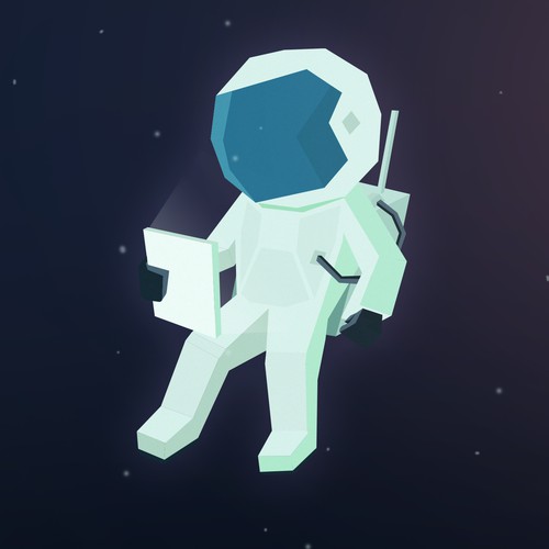 Statellite needs a futuristic low poly astronaut brand mascot! Ontwerp door Mark876