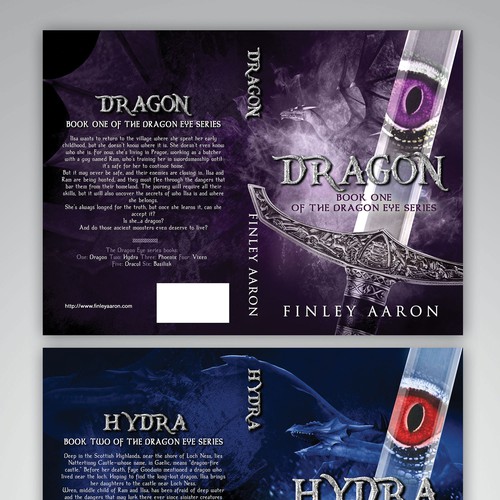 Book Covers for the first 3 books in my YA urban fantasy series, Dragon Eye—more books to come! Design von : Elementi.studio