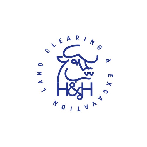 LOGO AND LETTER HEAD FOR H&H LAND CLEARING AND EXEXCAVATION Design by Glerm Rubini