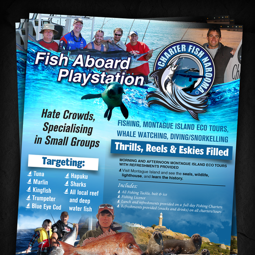 Create the next postcard or flyer for charter fish narooma, Postcard,  flyer or print contest
