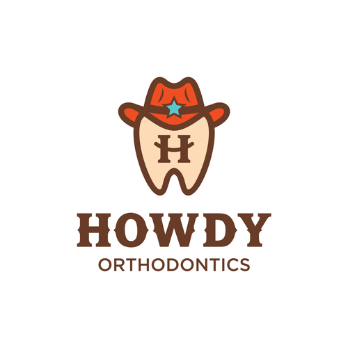 ISO fun, youthful, western themed logo for an orthodontic dental practice in the suburbs Design by DigitArte