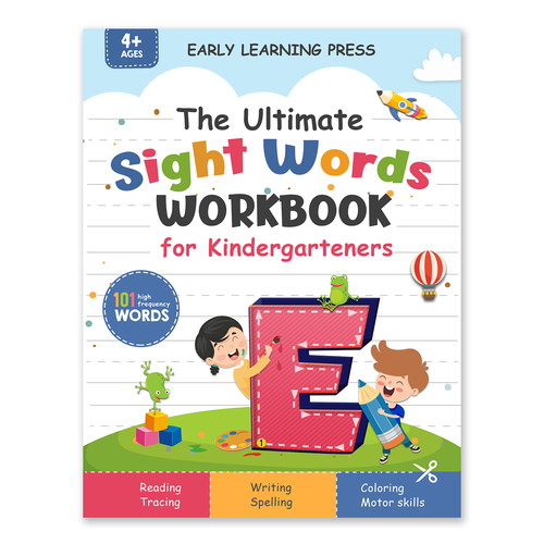 Design Cover and back for a Sight Words Workbook for Kindergarten por Krisssmy